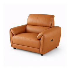 tan l shape sofa with deep cushions, supportive back panels and wide padded arms — alternate angle showing the full depth...