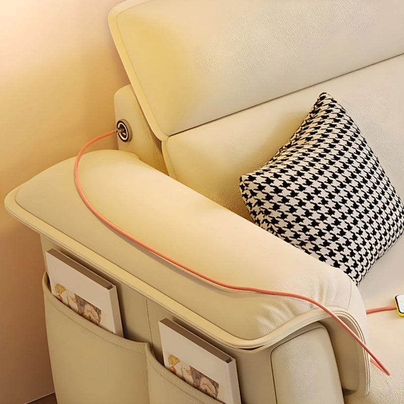 Pull out sofa bed couch with hidden storage, designed for relaxed seating and guest use