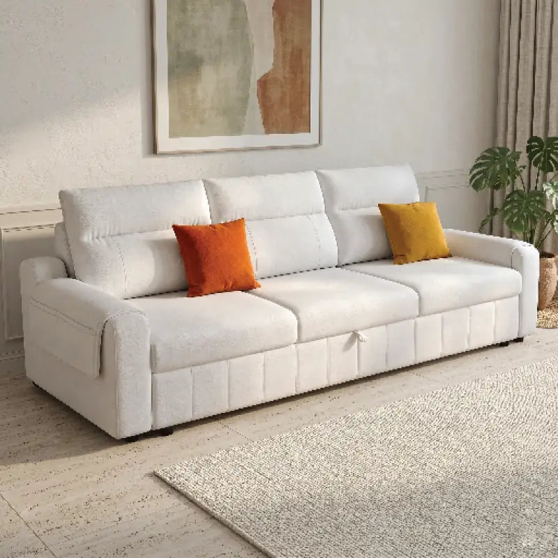 Sofa cum bed bed with wide cushioned arms, for apartments, family rooms and guest spaces
