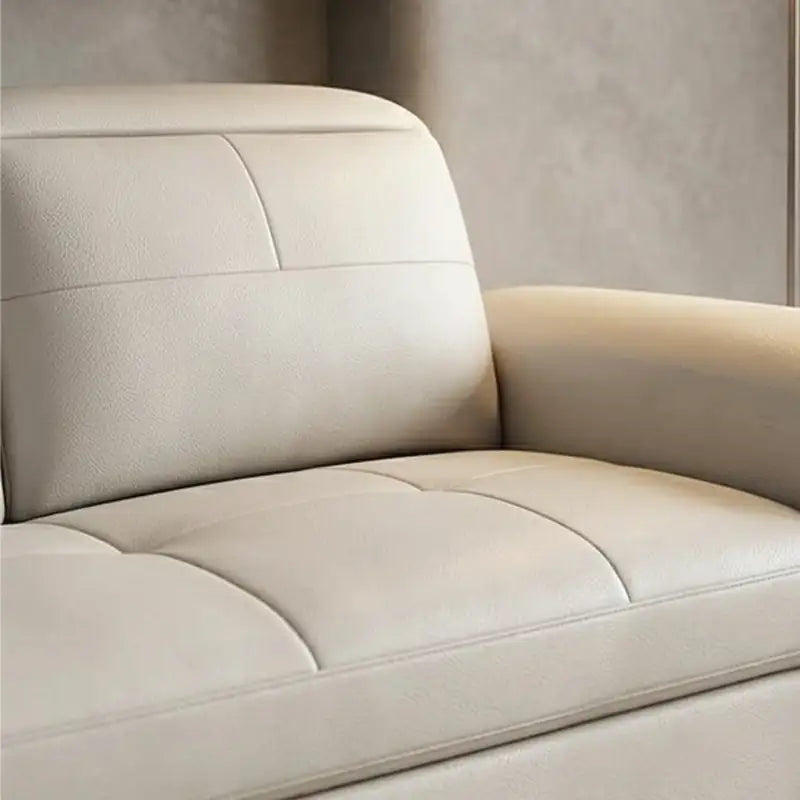 Convertible sofa bed with adjustable headrests, with a clean profile and custom finish options