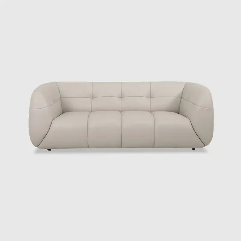 warm mustard rounded sofa with deep square cushioning and a soft textured finish — full view with the complete shape clear...