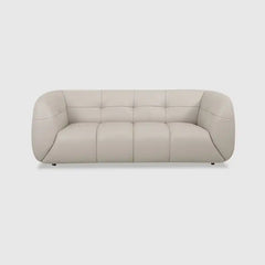 warm mustard rounded sofa with deep square cushioning and a soft textured finish — full view with the complete shape clear...