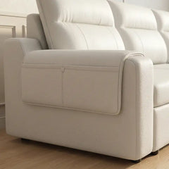 Sofa cum bed bed with wide cushioned arms, with easy conversion from seating to sleeping