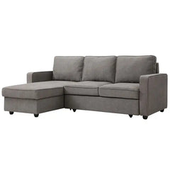 L shape sofa bed with hidden storage, with easy conversion from seating to sleeping