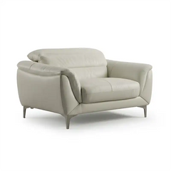 modern l shape sofa with high back cushions, soft rounded arms and slim raised legs — close view showing the colour and ma...