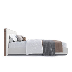 minimalist décor while the low-profile platform structure enhances spacious bedroom layout
