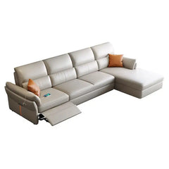 Convertible sofa bed with recliner and USB charging, designed for relaxed seating and guest use